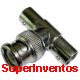 CONECTOR BNC MACHO A DOS BNC HEMBRA