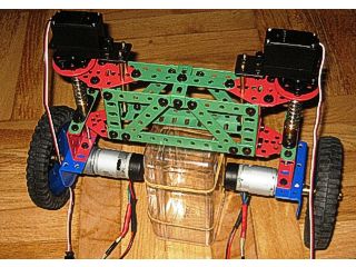 Sistema de traccion de n robot 4x4 realizado con Meccano y motores EMG30