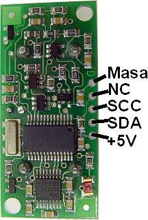 Conexiones del sensor ultrasonico srf08