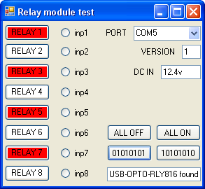Interface circuito 8 reles RLY816