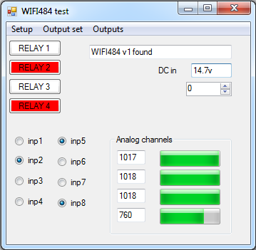 Programa de prueba y ejemplo WIFI484
