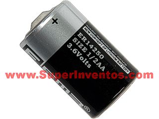 PILA DE LITIO 1/2 AA 3,6 V. Clic para ampliar