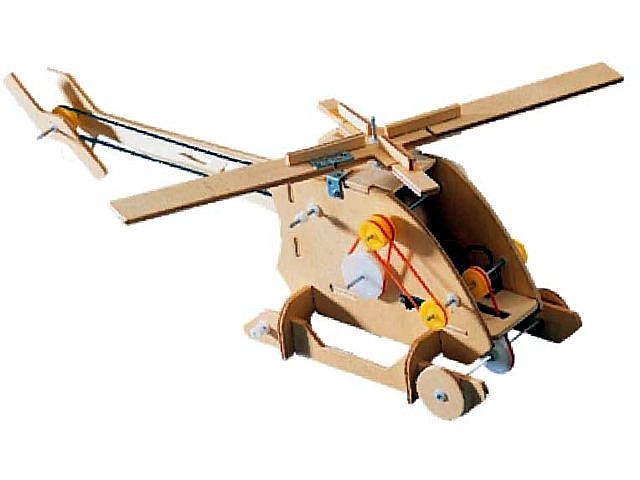 MAQUETA KIT HELICOPTERO MADERA. Clic para ampliar